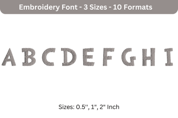 DrSue Font Uppercase A to I – A Seasonal Embroidery Staple?