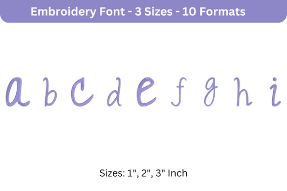 Romantic Font a to I: A Designer’s Review for Seasonal & Holiday Embroidery Use