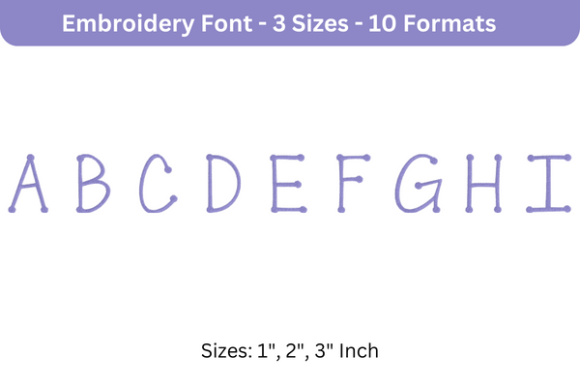 Scrap Girl Dots Font a to I: A Craft Fair Embroidery Gem