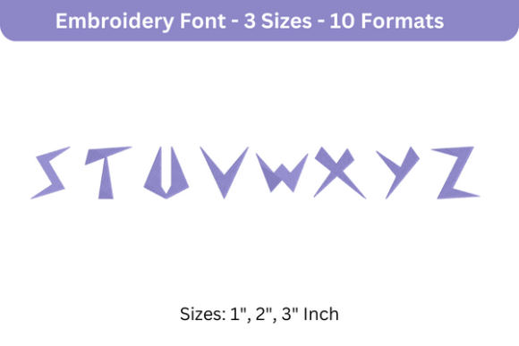 Space Patrol Font Uppercase S to Z – A Craft Fair Embroidery Must-Have?