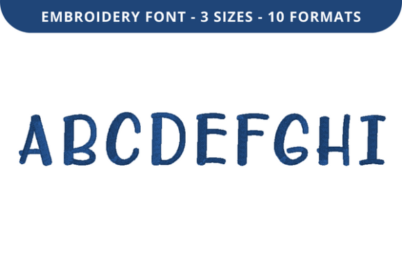 Sunday Rain Font a to I: A Designer’s Review for Boutique Sweatshirt Embroidery