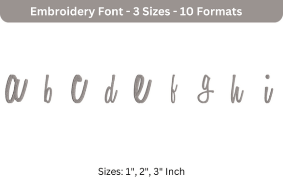 Sweet Bee Font Lowercase a to I Review for Real Embroidery Projects