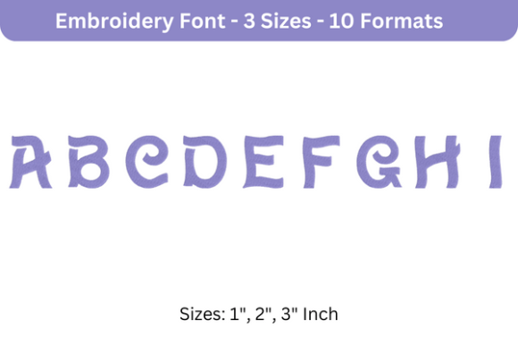 Wavie Font a to I: A Fresh Pick for Personalized Embroidery Sellers